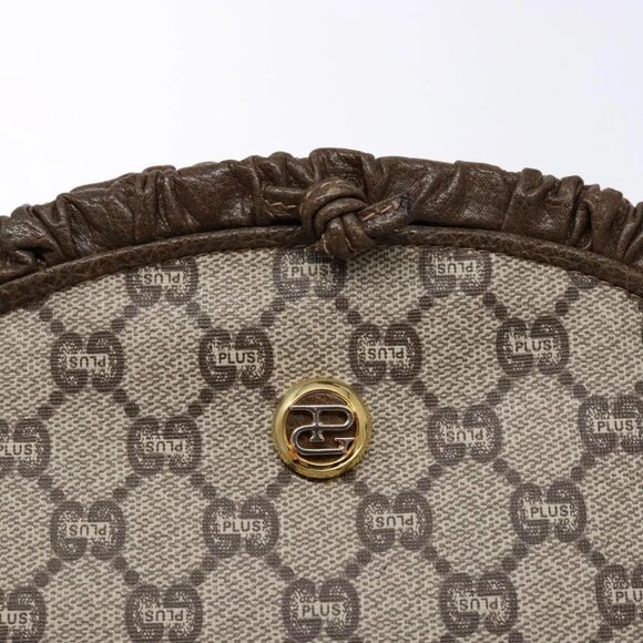 GUCCI GG Plus Supreme Shoulder Bag PVC Beige Gold Auth 137701 - Picture 12 of 16